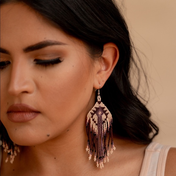 Huichol Fringe Earrings - Picture 6 of 8